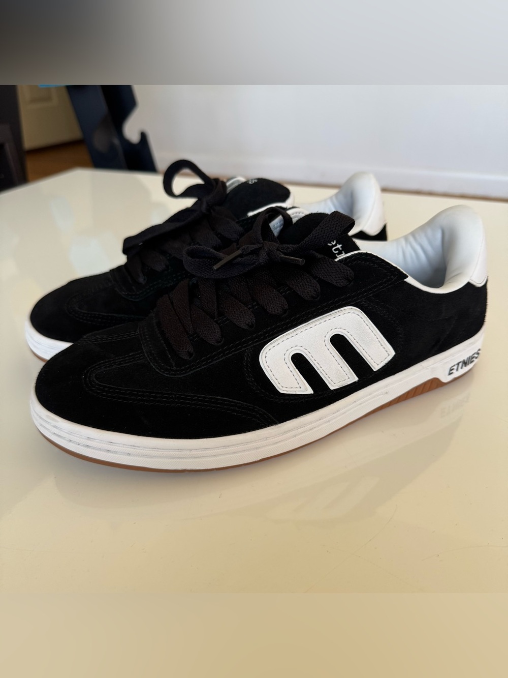 Etnies Locut Black & White Skate Shoes Mens 10.5 Skateboarding Andy Anderson